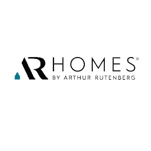Logo for Builder AR Homes; Dark AR then Homes with the words by Arthur Rutenberg under it
