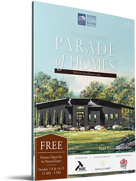 Parade of Homes magazine cover with dark-colored home
