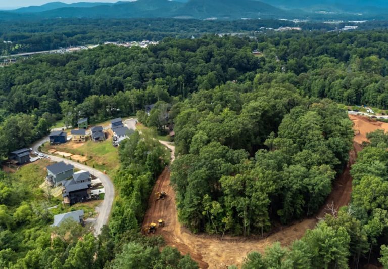 AVL West aerial photo showing space for more homes to be built