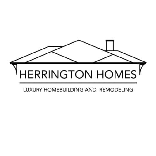 Herrington Homes logo. Little roof outline over the words Herrington Homes Luxury Homebuilding and remodeling.