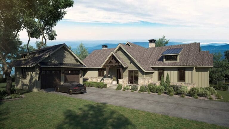 Mountain Sanctuary in Bright's Creek: light colored large modern home with beautiful views.