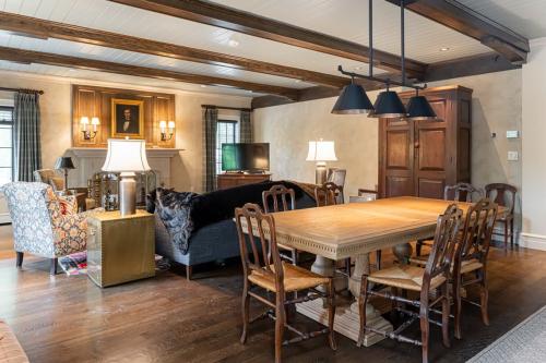 The Phoenix House dining room and kitchen.
