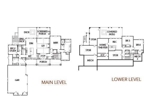 Floorplan for the Bartell - Kamp Residence 2023 WNC Parade of Homes Home 33