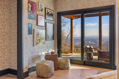 Casa Bonita view of sliding glass doors overlooking beautiful view.