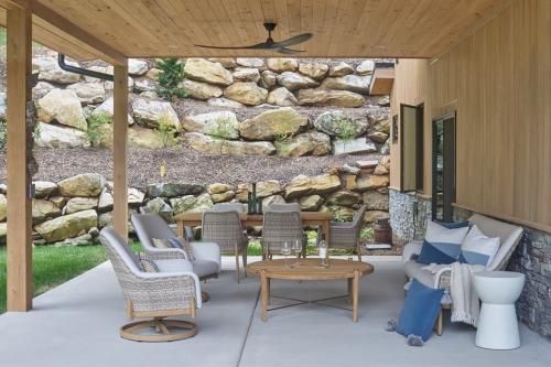Rockcrest outdoor patio with seating area.