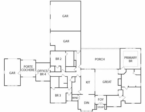 22 - Benton Farms French Country Modern floor plans