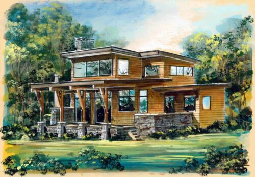 Flat top mountain rendition bottom floor.