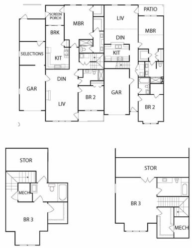 Laurelwood Village Townhomes floor plans.