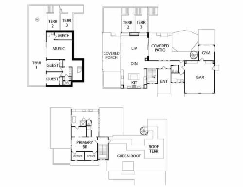 Longstreet Court floor plans.
