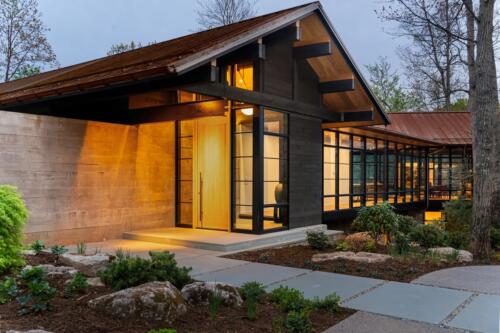 Walnut Valley modern entrance.