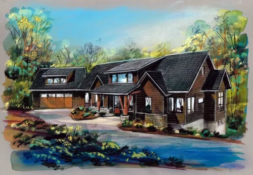 Modern Mtn with Heart home rendering