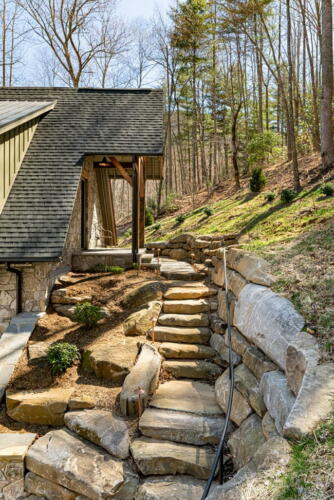 Secluded Sanctuary rock steps.