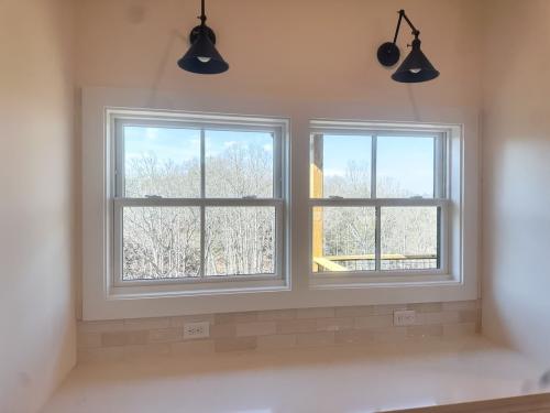 Westridge Farmstead shelf with two windows.
